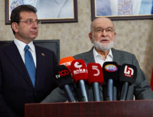 TBB Başkanı İmamoğlu, Saadet Partisi Genel Başkanı Karamollaoğlu’nu ziyaret etti