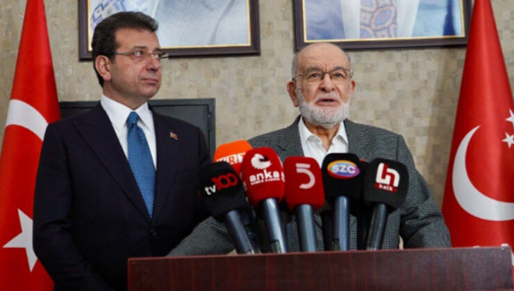 TBB Başkanı İmamoğlu, Saadet Partisi Genel Başkanı Karamollaoğlu’nu ziyaret etti