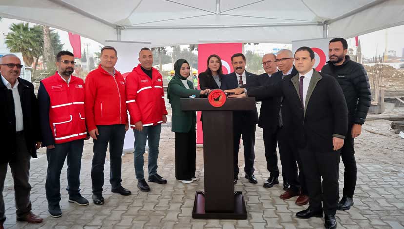 Hatay'da "81 İl 81 Kızılay Anaokulu Projesi" kapsamında anaokulu temeli atıldı
