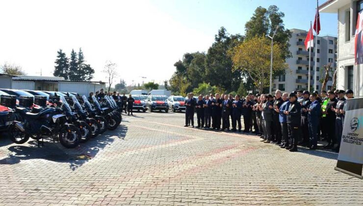 Hatay Büyükşehir Belediyesinin emniyete hibe ettiği araçlar hizmete başladı