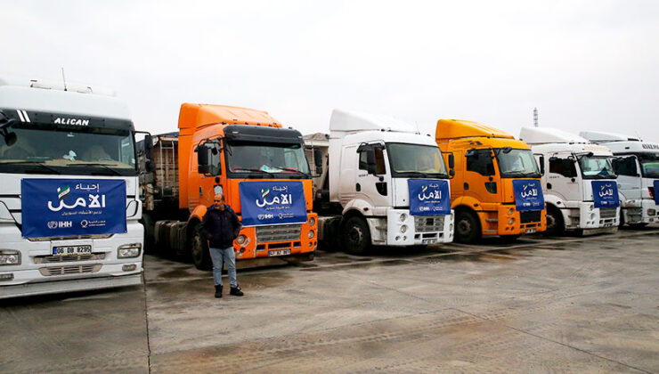 Hatay’dan Suriye’ye 24 yardım tırı gönderildi