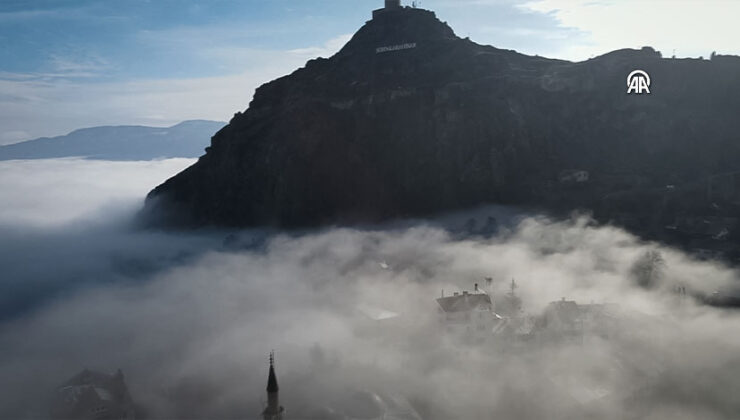 Şebinkarahisar’da Sis Bulutu Havadan Görüntülendi