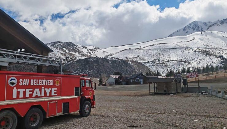 Davraz Kayak Merkezi’ne 1 itfaiye aracı görevlendirildi