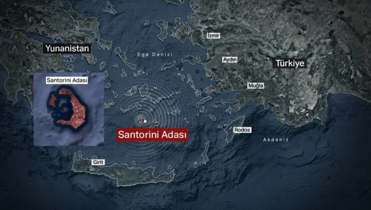 Depremlerle Sarsılan Santorini Adası