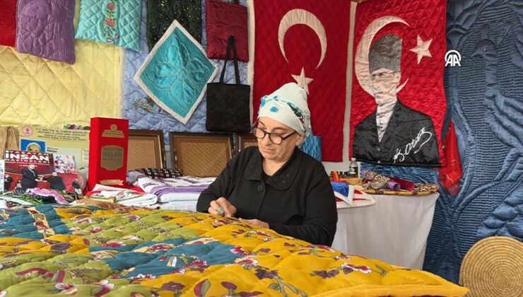 Ödüllü yorgan ustası Kültür ve Sanat Çarşısı ile tezgahına kavuştu