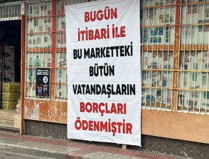 Hatay’da gizli hayırsever mahallelinin markete borcunu ödedi