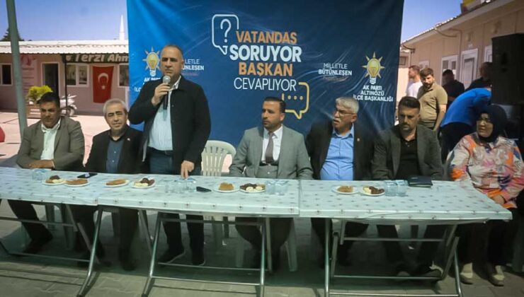 Altınözü Belediye Başkanı Rıfat Sarı, vatandaşlarla bir araya geldi