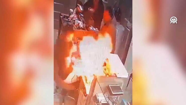 Antakya’da Cep Telefonu Bataryası Patladı: Güvenlik Kamerası Anbean Kaydetti