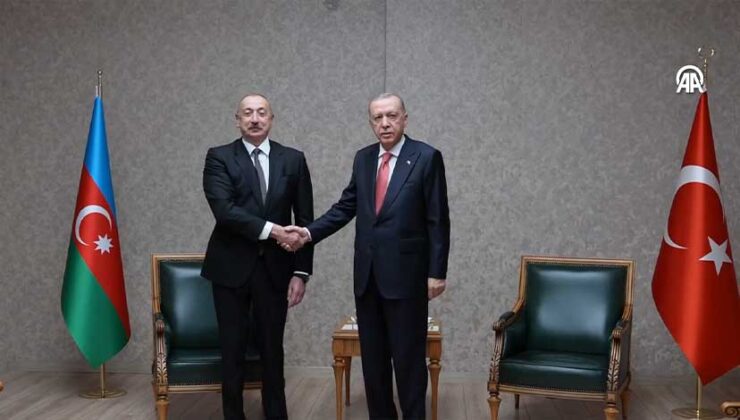 Cumhurbaşkanı Erdoğan, Azerbaycan Cumhurbaşkanı Aliyev ile görüştü