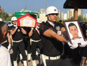 Mersin’de Hayatını Kaybeden Polis Aydoğan Sukuşu Gözyaşlarıyla Uğurlandı