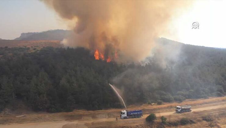 Tekirdağ’daki Orman Yangını Çanakkale’ye Sıçradı: Havadan Müdahale Başladı