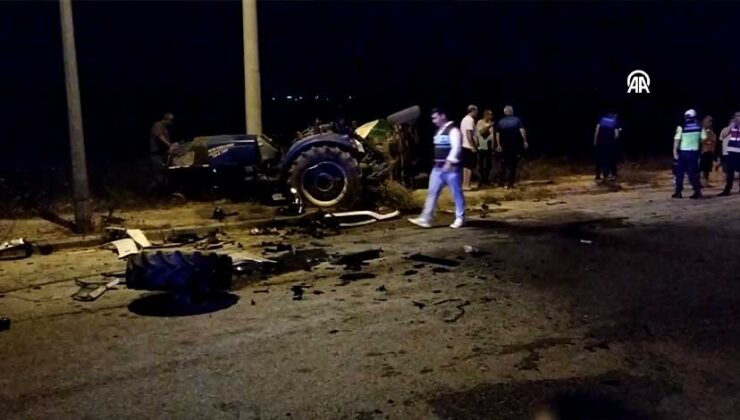 Antalya Manavgat’ta Traktör ile Otomobil Çarpıştı: 2 Yaralı