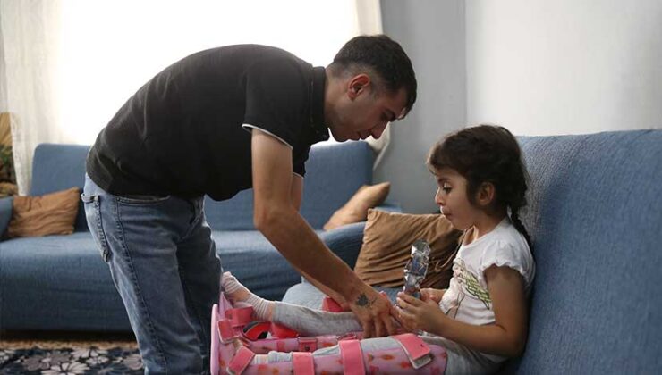Spina bifida hastası Yağmur, tek başına yürüyeceği günün hayalini kuruyor