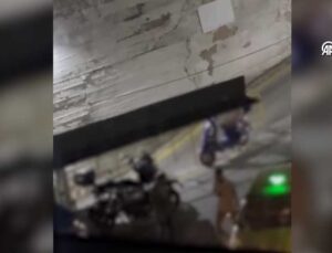 Şişli’de Otopark Önünde Yumruklu Kavga Kamerada