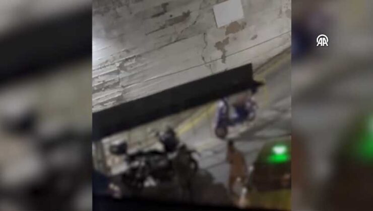 Şişli’de Otopark Önünde Yumruklu Kavga Kamerada