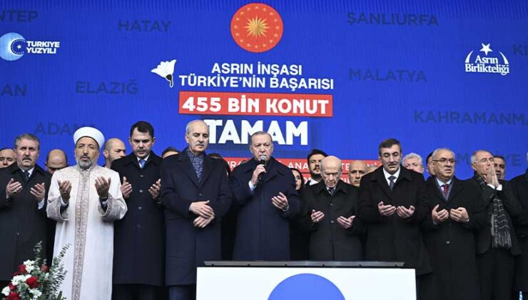 Erdoğan Hatay’da: 455 Bin’inci Afet Konutu İçin Kura Çekildi, Anahtarlar Teslim Edildi