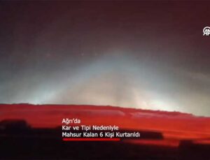 Ağrı’da Kar ve Tipi Nedeniyle Mahsur Kalan 6 Kişi Kurtarıldı