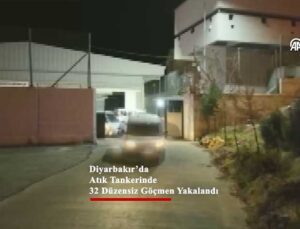 Diyarbakır’da Atık Tankerinde 32 Düzensiz Göçmen Yakalandı