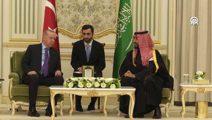 Cumhurbaşkanı Erdoğan, Suudi Arabistan Veliaht Prensi Selman ile görüştü