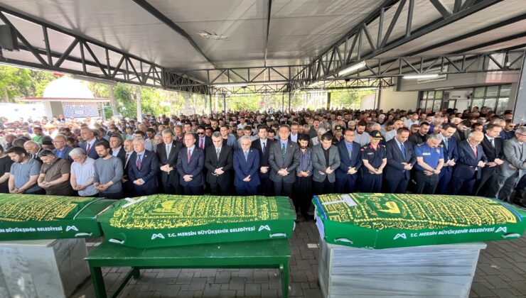 Mersin’de silahlı saldırılarda hayatını kaybeden 5 kişi son yolculuğuna uğurlandı