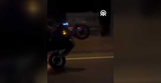 Hatay’da Akrobatik Hareket Yapan Motosikletliye Ceza