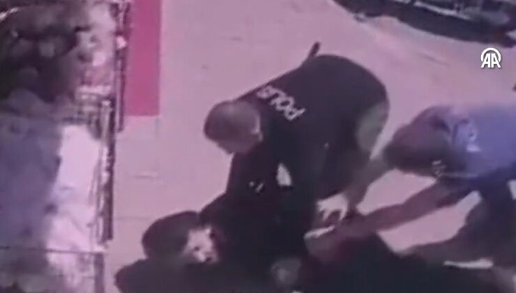Tekirdağ’da iki polisi şehit eden saldırganın yakalanma anı kamerada