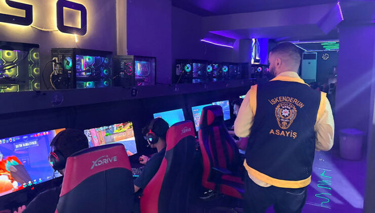 İskenderun’da İnternet Kafe ve Oyun Salonlarına Polis Denetimi